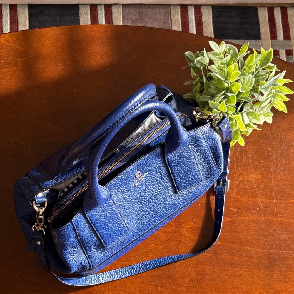 KATE SPADE - EUC Southport Ave Sloan Satchel Cobalt Blue Leather Bag